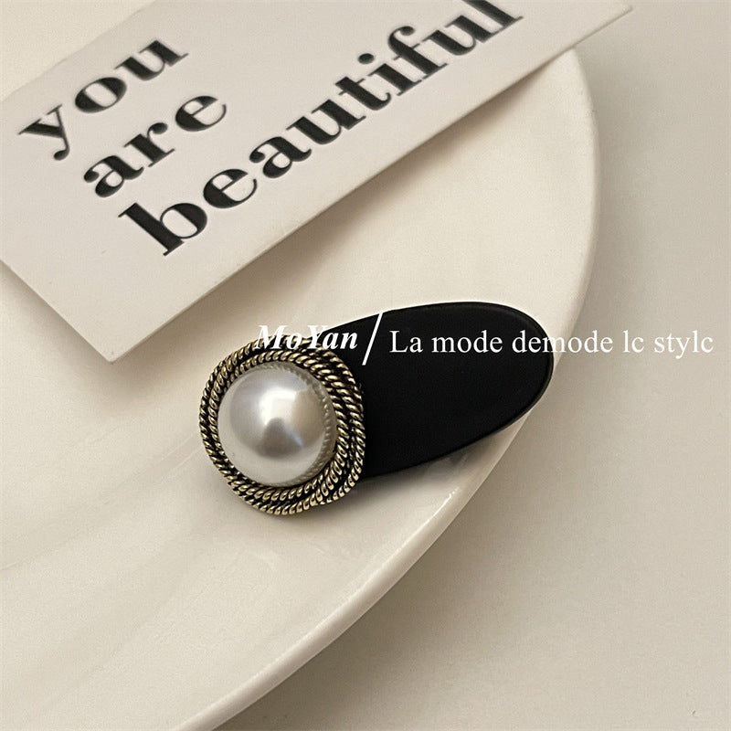 Wholesale Vintage Frosted Pearl Rhinestone Hairpin Head